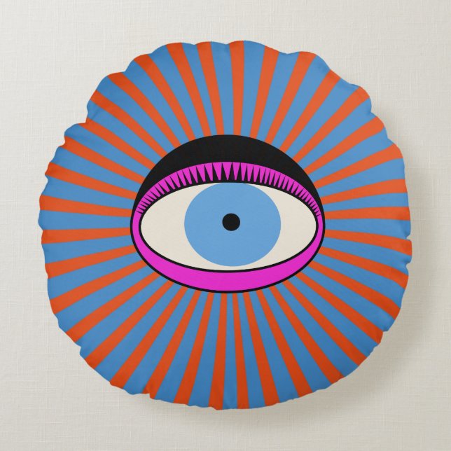 Cojín Redondo Ojo radiante (Anverso)