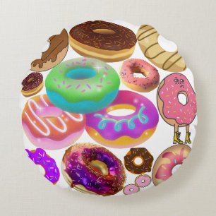 Cojín Redondo Olimpiadas de Mikitiez donut picnic america pridem