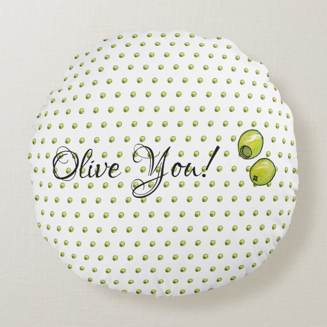 Cojín Redondo Oliva (Anverso)