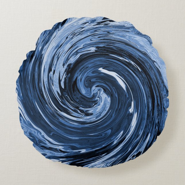 Cojín Redondo Onda de curling giratoria... (Anverso)