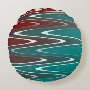 Cojín Redondo Ondas blancas