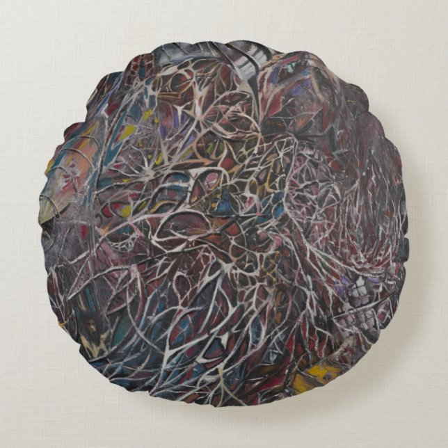 Cojín Redondo Ondas cerebrales 2014 (Anverso)