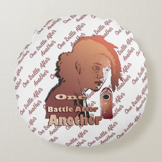 Cojín Redondo One Battle After Another – Cinematic Movie-Inspire (Anverso)