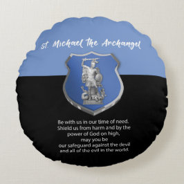 Cojín Redondo Oración St. Michael Archangel Pensando en ti