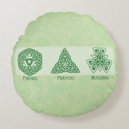 Cojín Redondo Oraciones y bendiciones de amigos religiosos irlan