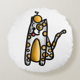 Cojín Redondo Orange Cat