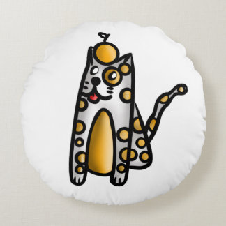 Cojín Redondo Orange Cat