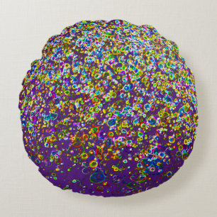 Cojín Redondo Orbs de diseño orgánico estilo esferoides