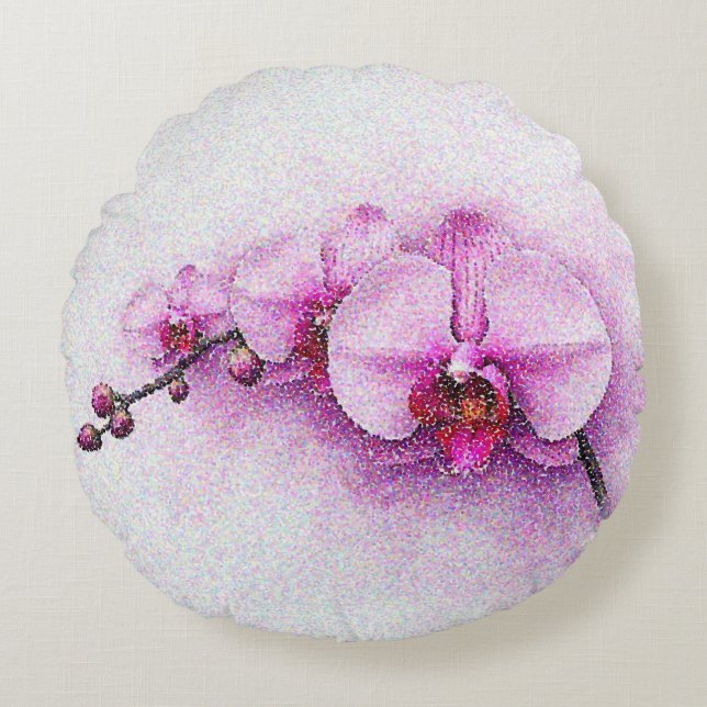 Cojín Redondo Orchid Sky Serenade (Anverso)