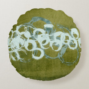 Cojín Redondo Órganos verdes I