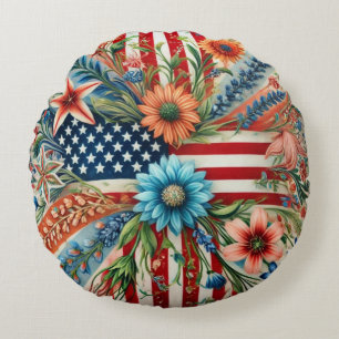 Cojín Redondo Orgullosa Pillow Americana.