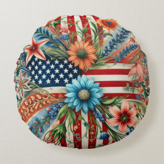 Cojín Redondo Orgullosa Pillow Americana.