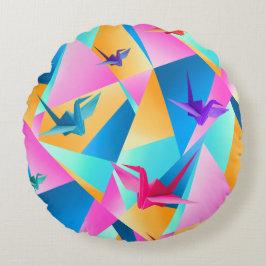 Cojín Redondo Origami Kaleidoscope
