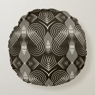 Cojín Redondo Ornamento antiguo Art Decó sin foco