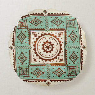 Cojín Redondo Ornamento étnico