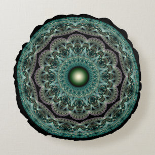 Cojín Redondo Ornamento lujoso gloso espellizante fractal