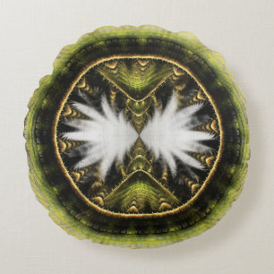 Cojín Redondo Ornamento místico mágico fractal