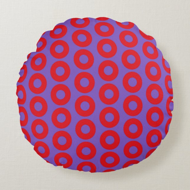Cojín Redondo Ornamentos de Fishman Donut (Anverso)