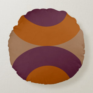 Cojín Redondo Oro de invierno moderno de mediados del siglo