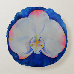 Cojín Redondo Orquídea Rubor rosa