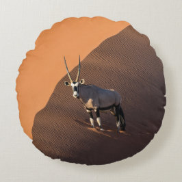 Cojín Redondo Oryx al borde, Namibia
