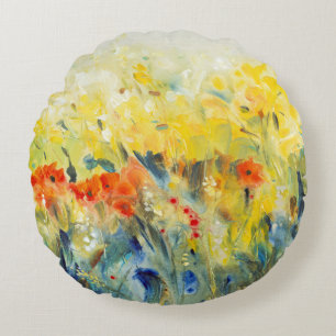 Cojín Redondo Oscilación II de las flores