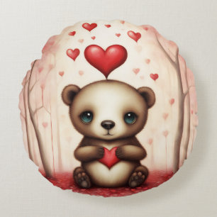 Cojín Redondo Oso de amor 1