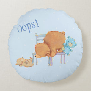 Cojín Redondo Oso de Brown grande, calicó, y sillas flojas de l