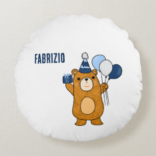 Cojín Redondo Oso de peluche