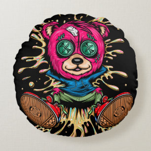 Cojín Redondo Oso En La Miel