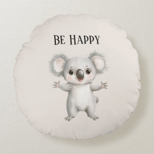 Cojín Redondo Oso Koala Feliz