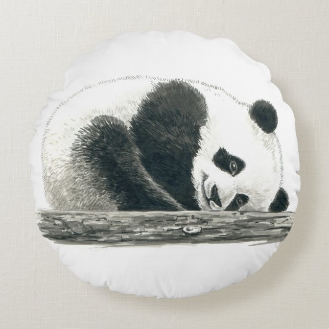 Cojín Redondo Oso panda (Anverso)