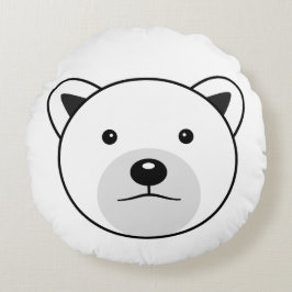 Cojín Redondo Oso polar Personalizado lindo