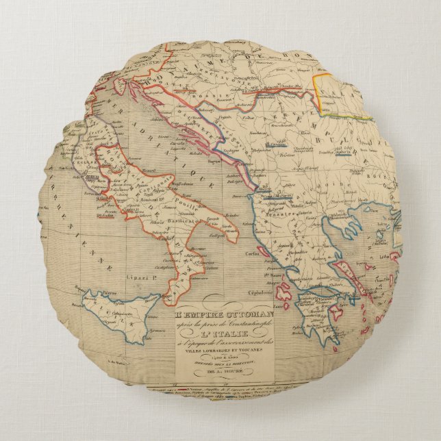 Cojín Redondo Otomano de L'Empire, l'Italie, 1400 un 1500 (Anverso)