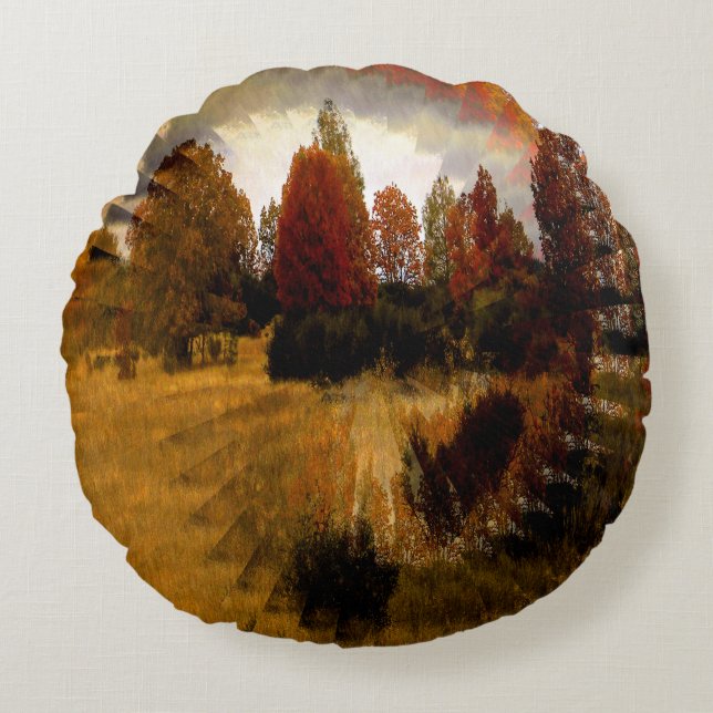 Cojín Redondo Otoño en Hayfork, California...... (Anverso)