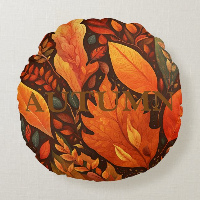 Cojín Redondo Otoño - IV (Anverso)
