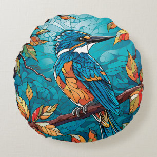 Cojín Redondo Otoño Kingfisher Round Pillow