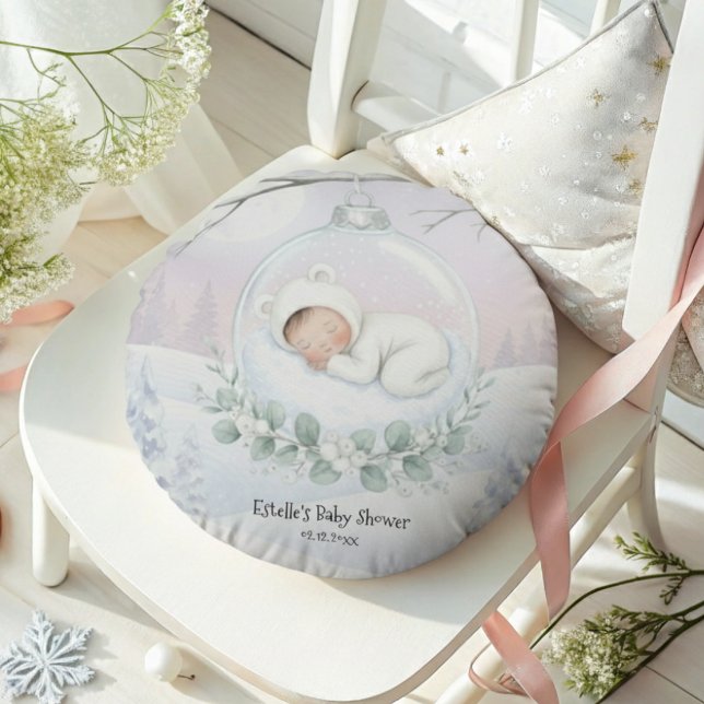 Cojín Redondo Our Little Snowbaby is on the way Cozy Comfort (Subido por el creador)