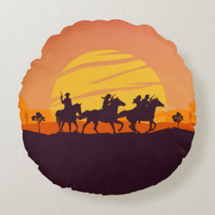 Cojín Redondo Outlaw Sundown