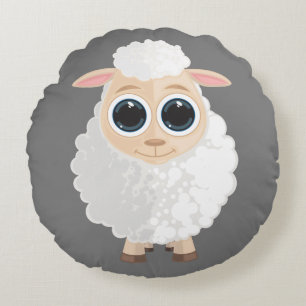 Cojín Redondo Oveja blanca