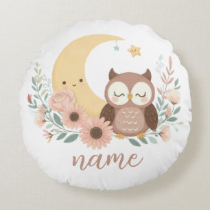 Cojín Redondo Oveja de bebé con luna