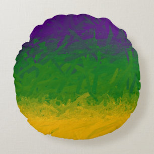 Cojín Redondo Paint Mardi Gras