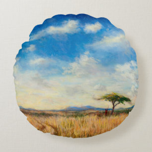 Cojín Redondo Paisaje 2012 de Mara