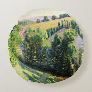 Cojín Redondo Paisaje en Pontgibaud, c.1895 (aceite en lona)