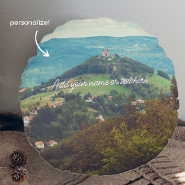 Cojín Redondo Paisaje montañoso romántico