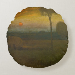 Cojín Redondo Paisaje nocturno de George Inness (1889)