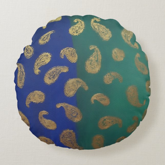 Cojín Redondo Paisley (Anverso)