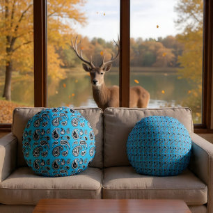 Cojín Redondo Paisley Playa