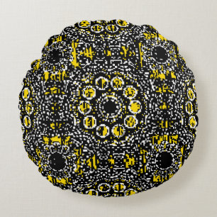 Cojín Redondo Paisleys elegant floral vintage pattern background