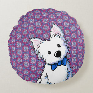 Cojín Redondo Pajarita Westie